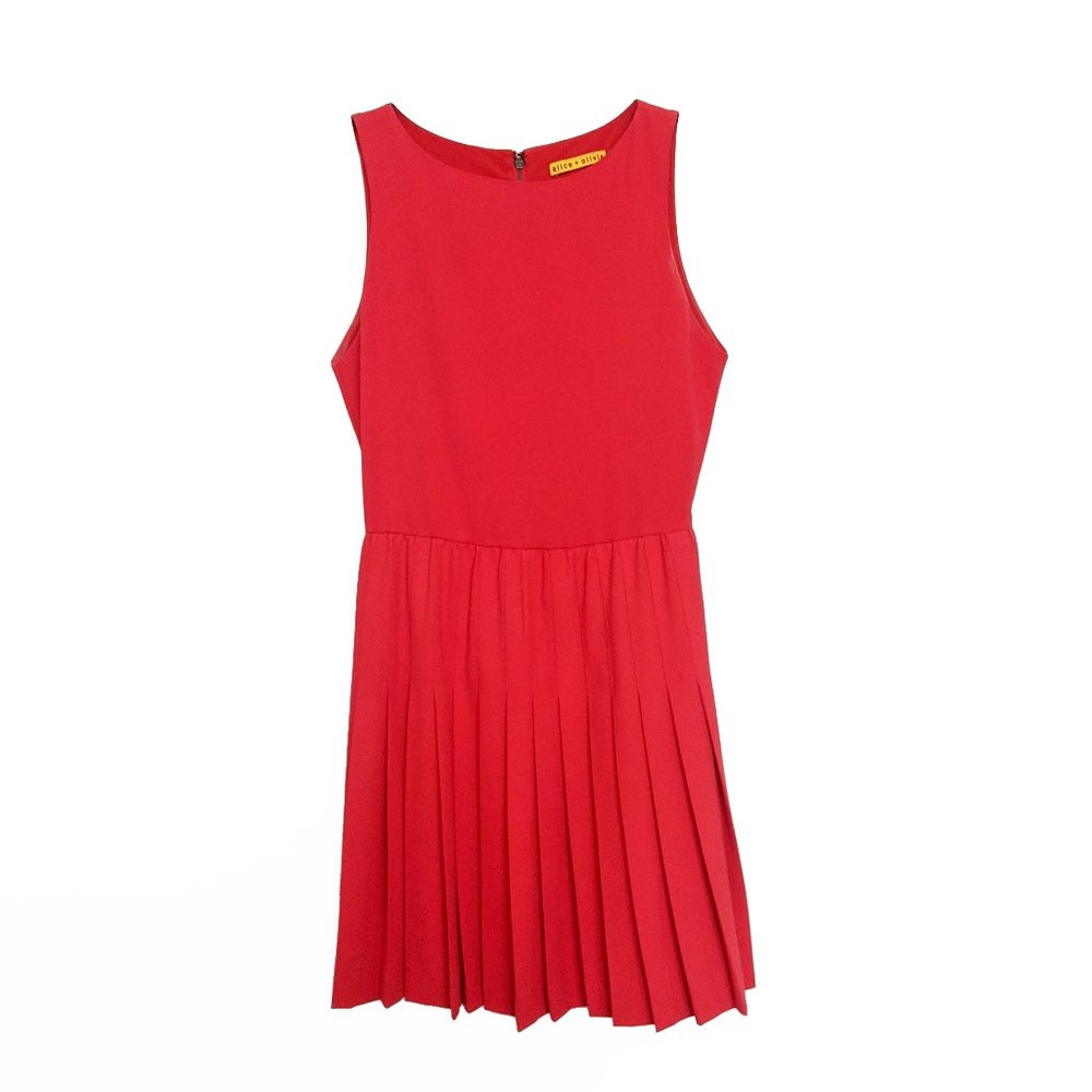 Alice + Olivia Shawna Pleated Dress